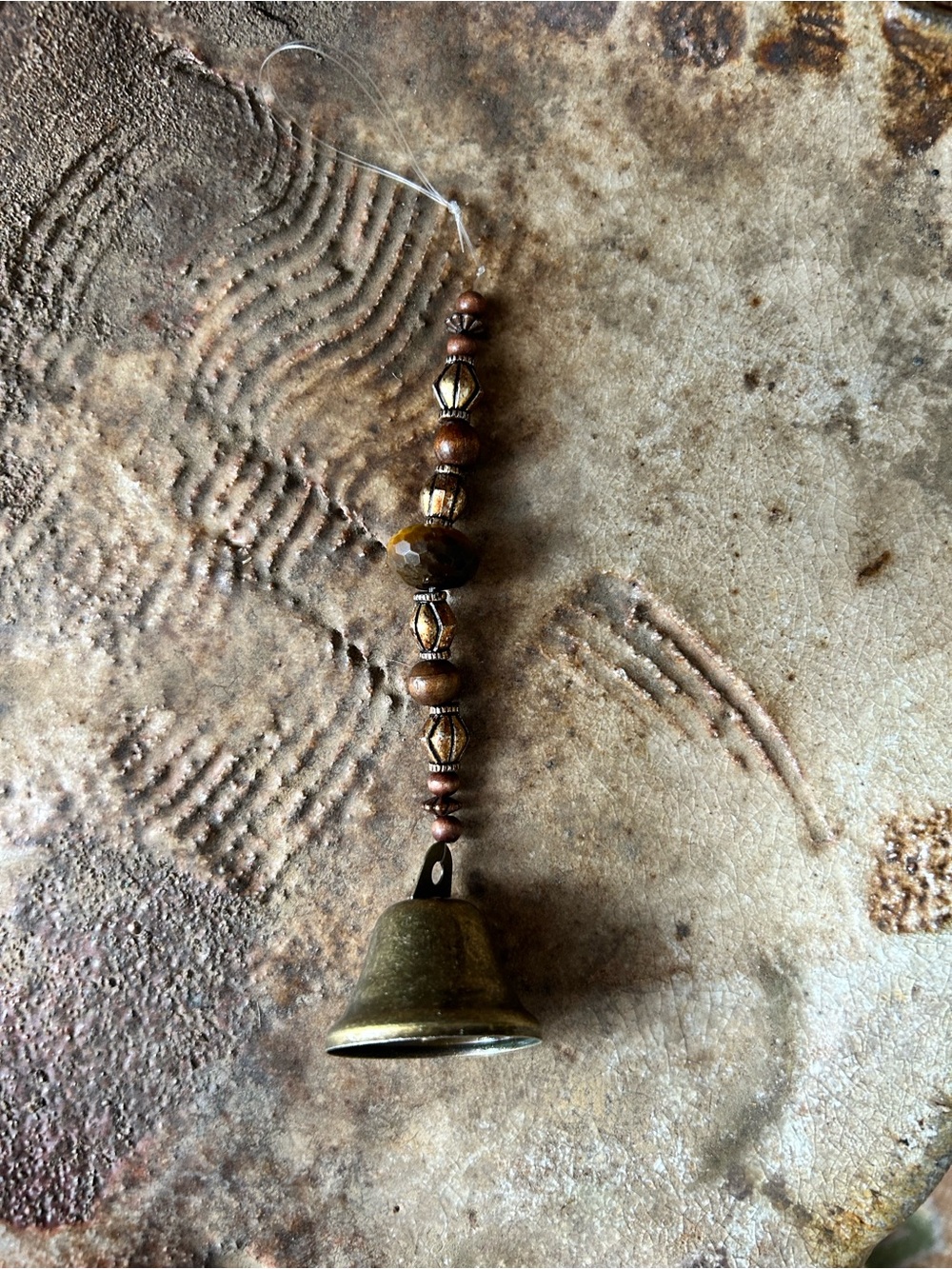 Bronze Beaded Bell Chime
